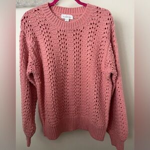 Velvet by Graham & Spencer Pink Knit Pullover Sweater XL